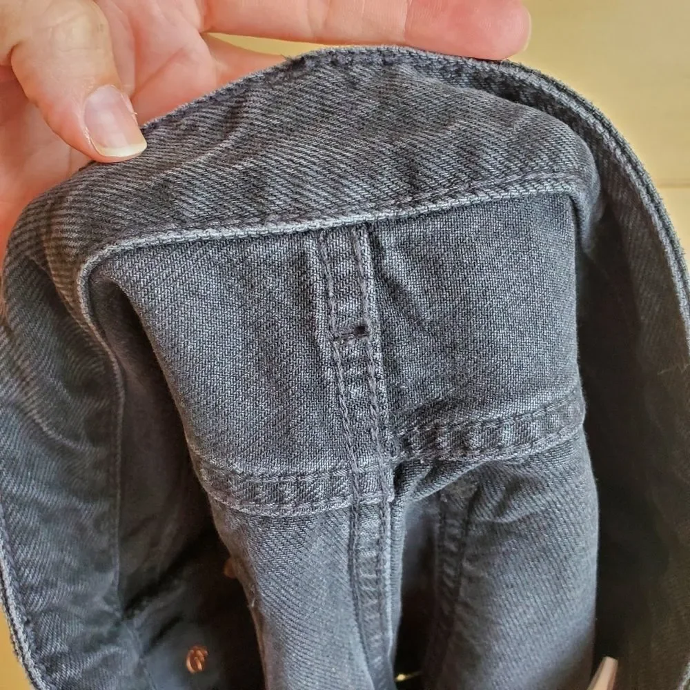 Free People Good Times Frayed Black Denin Jean Shorts - Picture 10 of 10